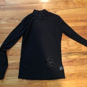 Mesh black turtleneck